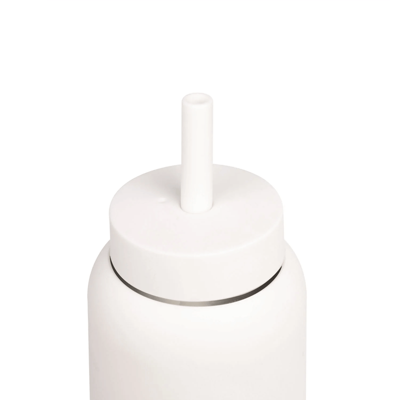 Bink Mini Lounge Straw & Cap - White