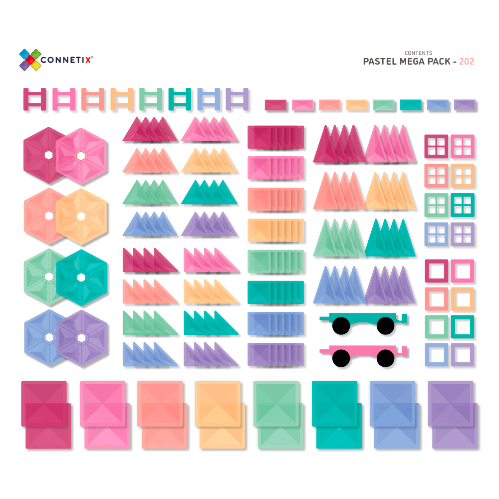 Connetix Pastel Mega Pack 202 Pc