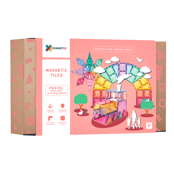 Connetix - 202 Piece Pastel Mega Pack