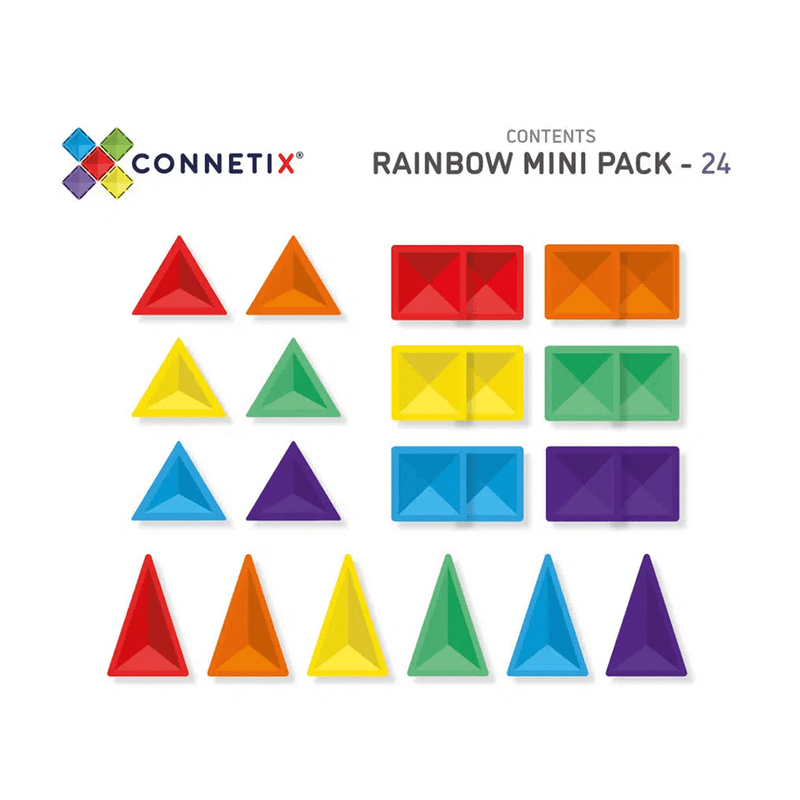 Connetix - 24 Piece Rainbow Mini Pack