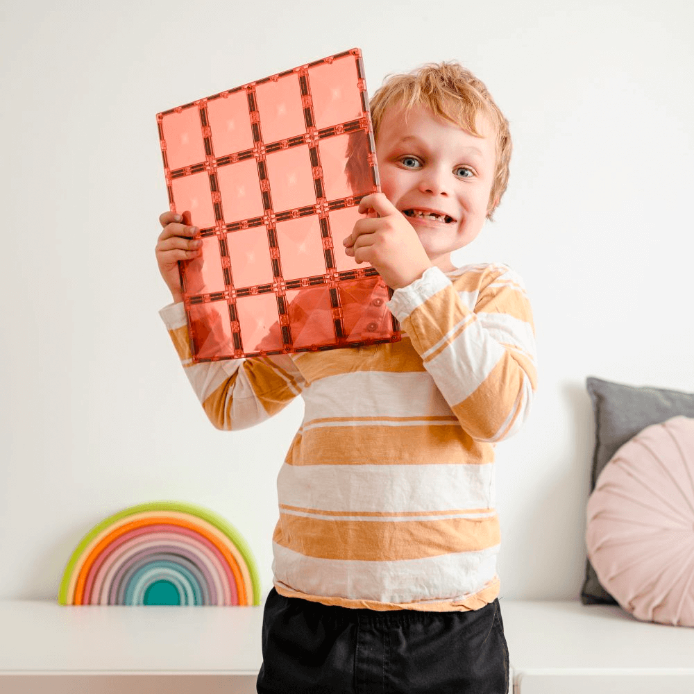 Connetix Base Plate Lemon & Peach Pack 2 Piece