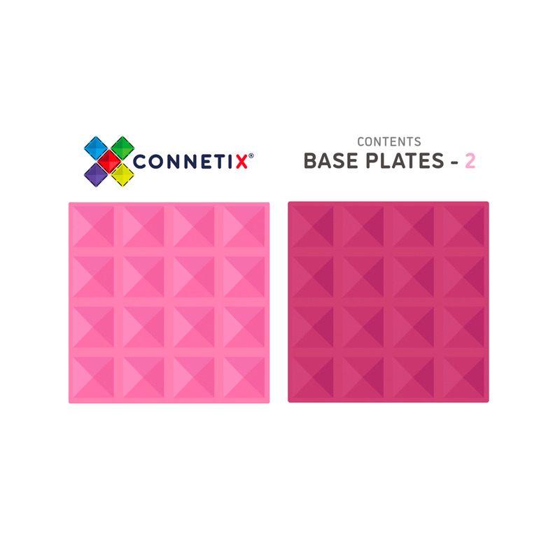 Connetix Base Plate Pink & Berry Pack 2 Piece