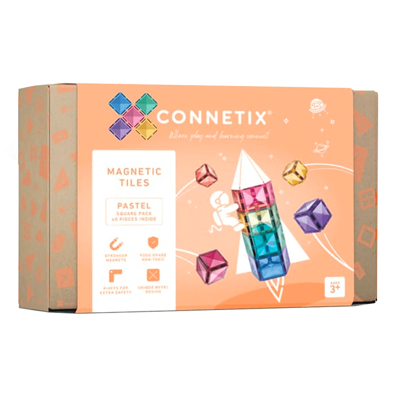 Connetix - 40 Piece Pastel Square Pack