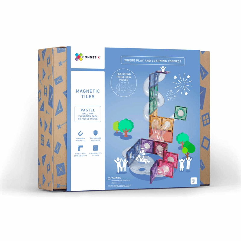 Connetix - 80 Piece Pastel Ball Run Expansion Pack
