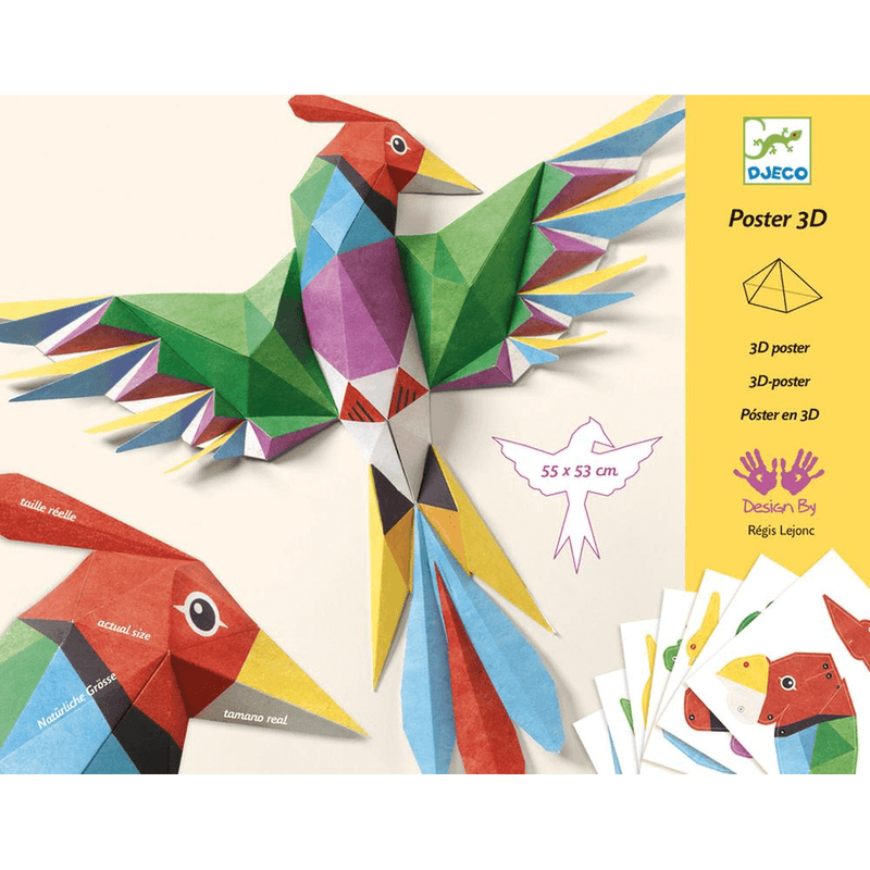 Djeco Amazonie 3D Bird Poster