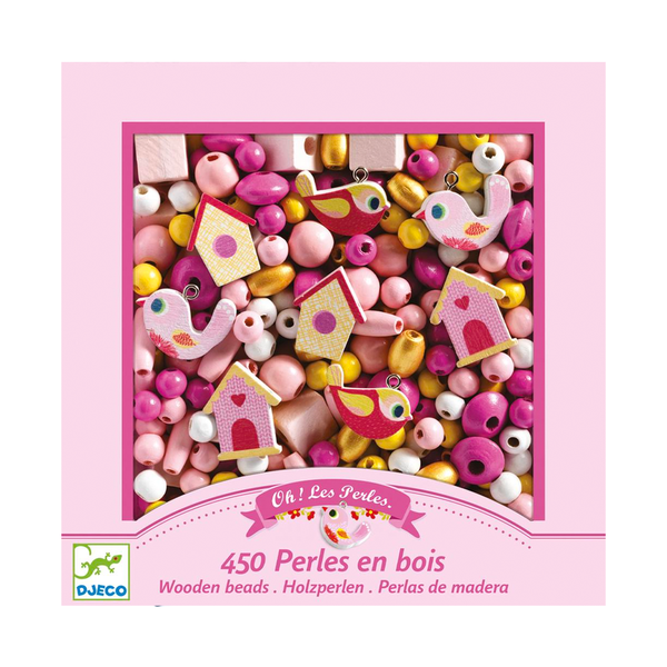 Djeco Wooden Beads - Birds