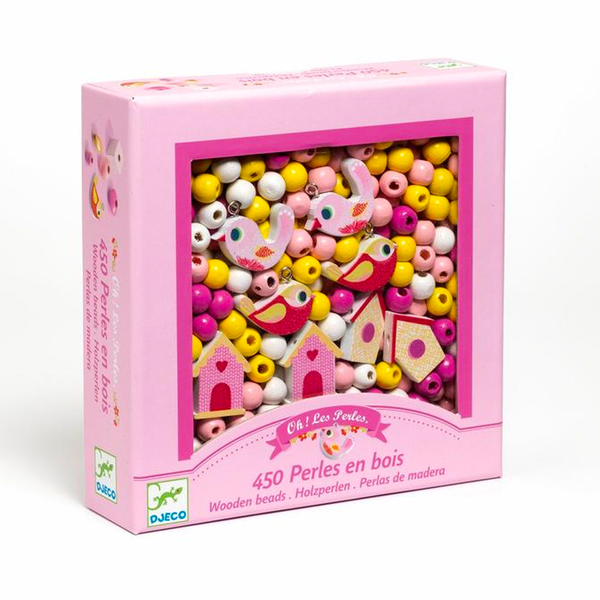 Djeco Wooden Beads - Birds