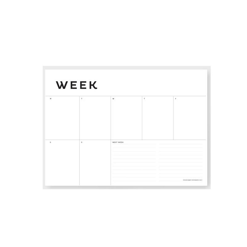Father Rabbit Stationary - A4 Week Planner
