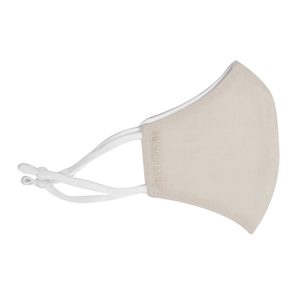 Foxi Tribe Linen Face Mask - Oatmeal