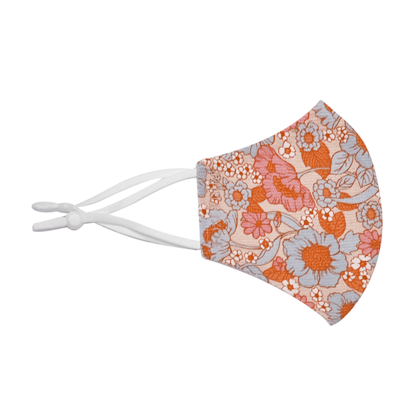 Foxi Tribe Linen Face Mask - Retro Floral