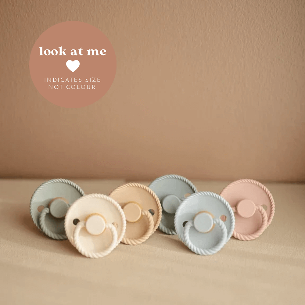 Frigg Pacifier - Silicone - Rope Blush