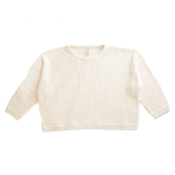 Illoura The Label - Essential Ribbed Knit Pullover - Vanilla