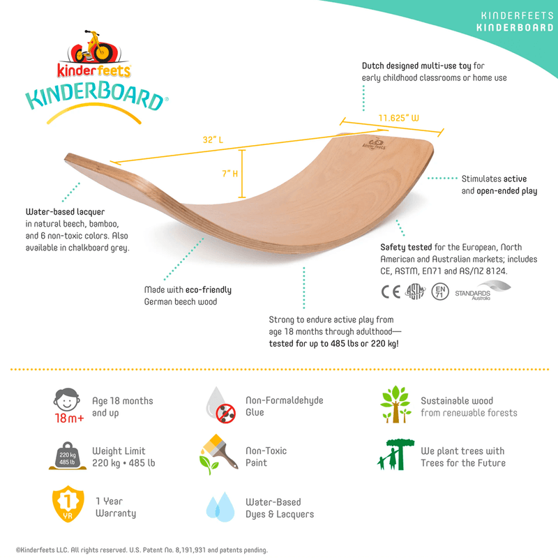 Kinderfeets Kinderboard White Wash Little Gatherer NZ Childrens Boutique