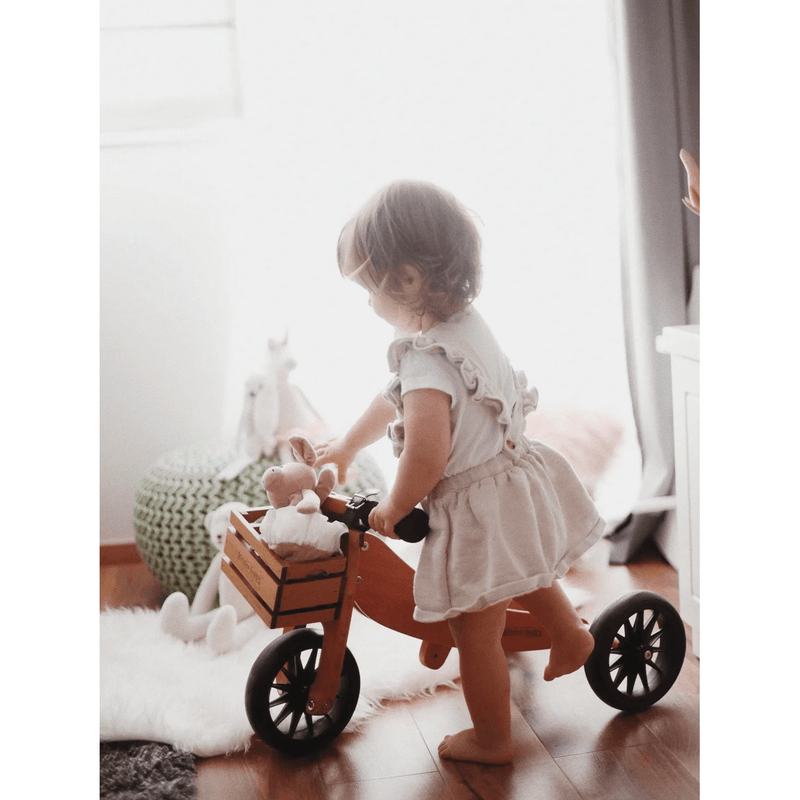 Kinderfeets Tiny Tot 2in1 Trike Bamboo Little Gatherer NZ
