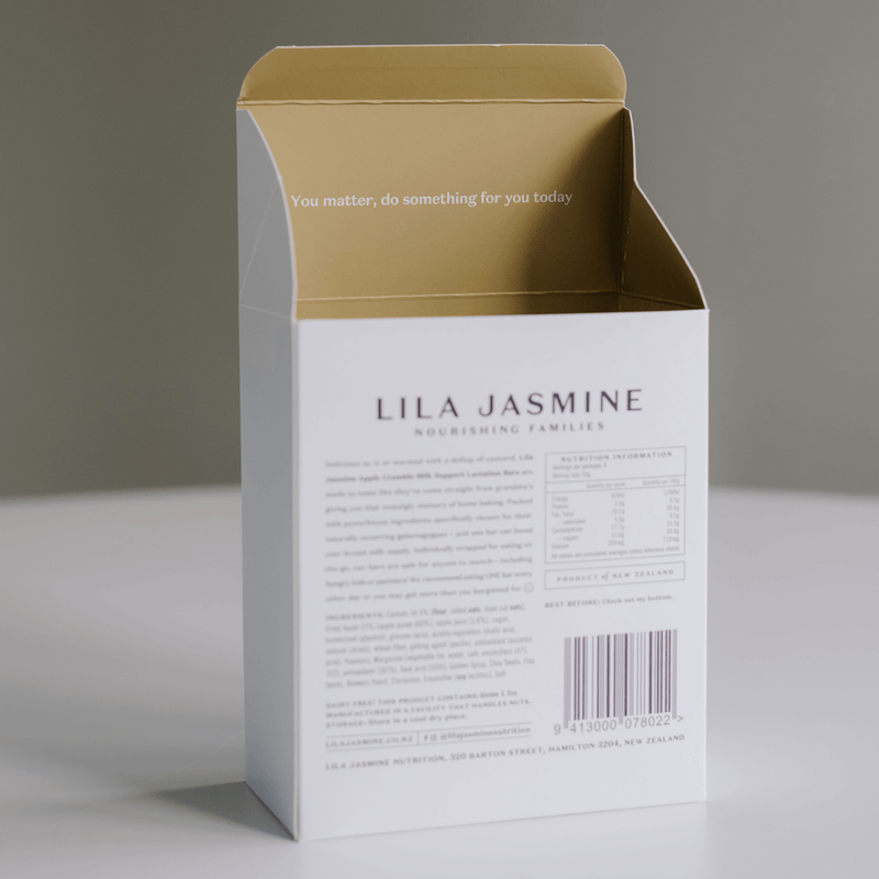 Lila Jasmine Lactation Bars - Apple Crumble Box Of Six