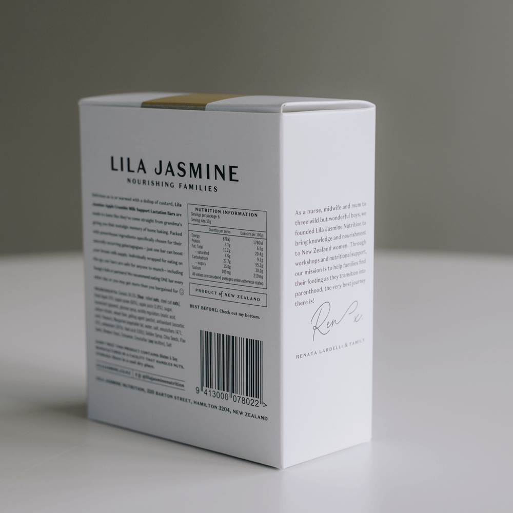 Lila Jasmine Lactation Bars - Apple Crumble Box Of Six