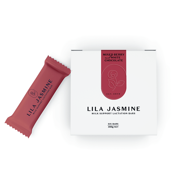 Lila Jasmine Lactation Bars - Mixed Berry & White Chocolate Box Of Six