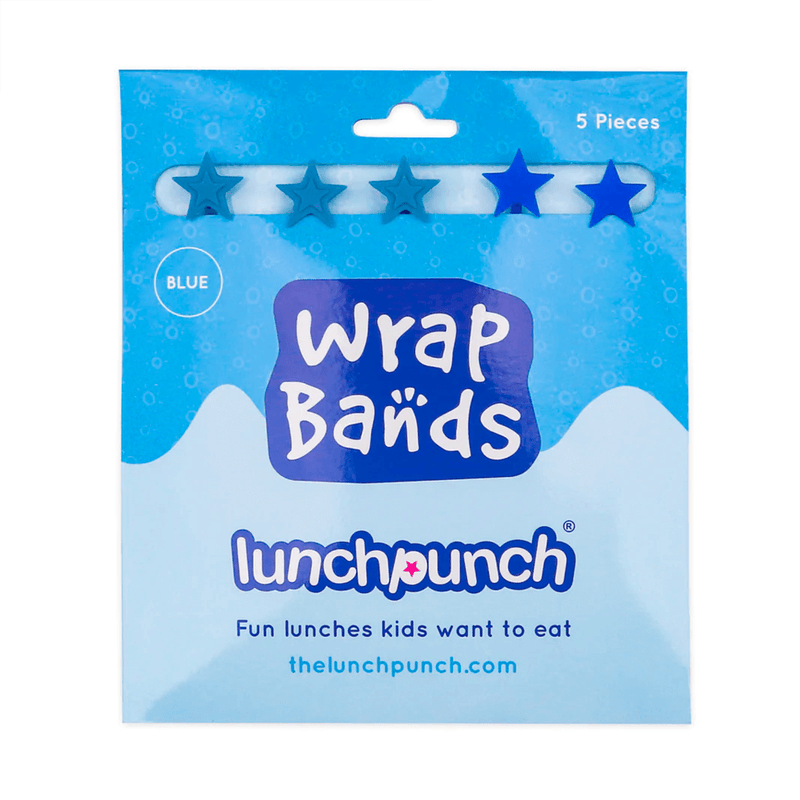 Lunch Punch Silicone Wrap Bands - Blue Set of 5