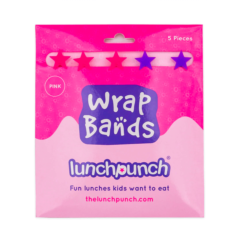 Lunch Punch Silicone Wrap Bands - Pink Set of 5