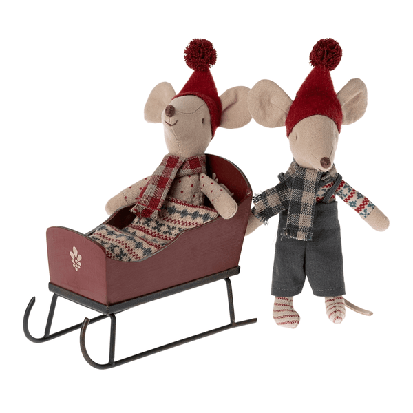 Maileg Sleigh For Mouse - Red