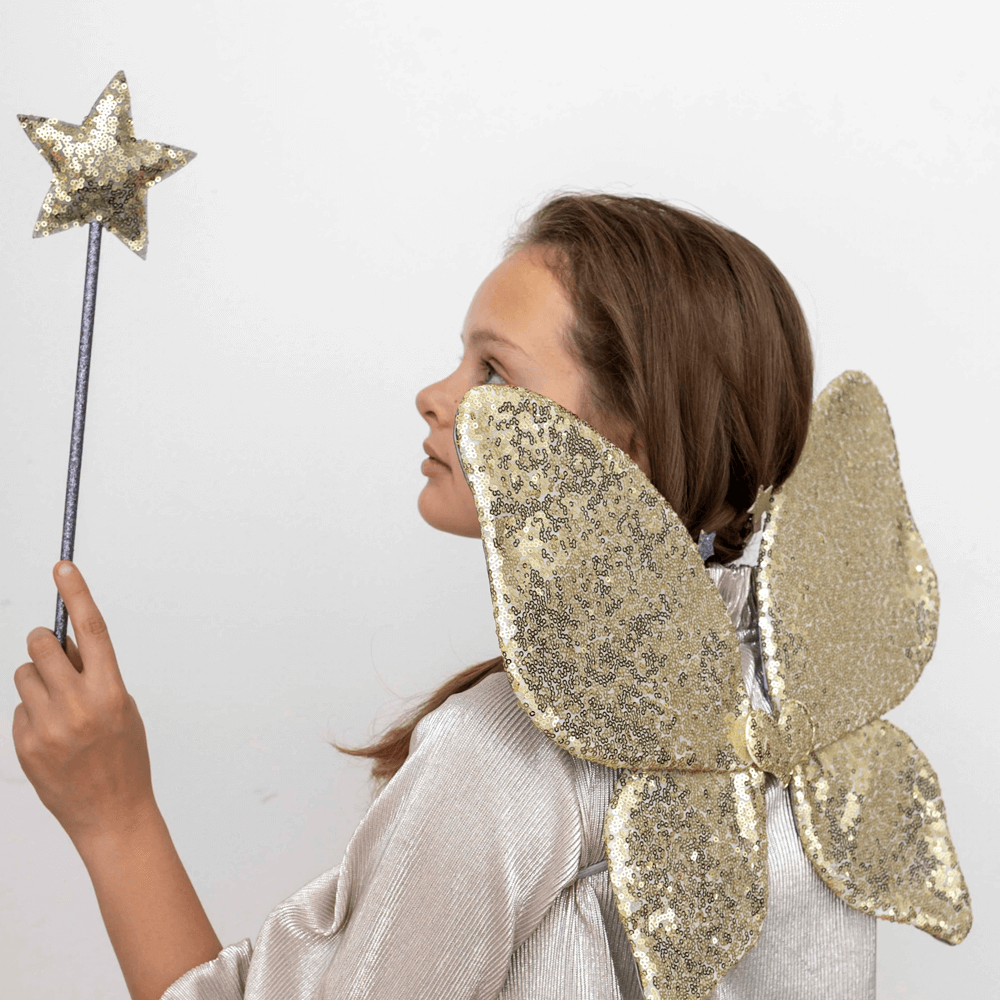 Mimi & Lula Sparkle Sequin Wings - Gold