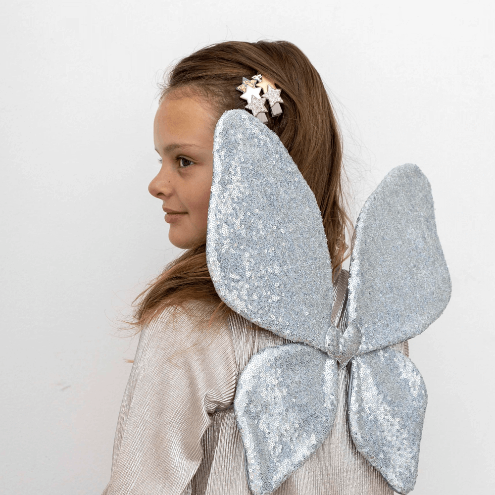 Mimi & Lula Sparkle Sequin Wings - Silver