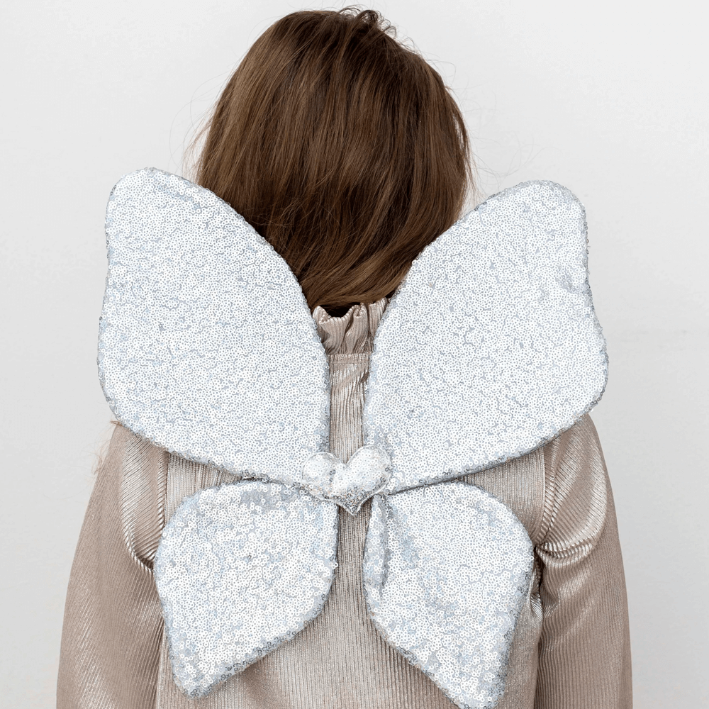 Mimi & Lula Sparkle Sequin Wings - Silver