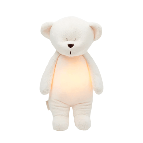 Moonie Organic Humming Bear With Lamp - Cream