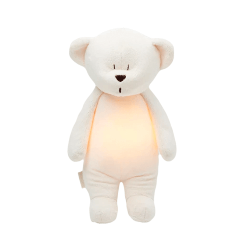 Moonie Organic Humming Bear With Lamp - Cream