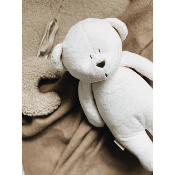 Moonie Organic Humming Bear With Lamp - Cream