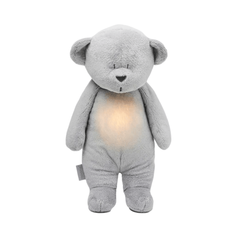 Moonie Organic Humming Bear With Lamp - Silver