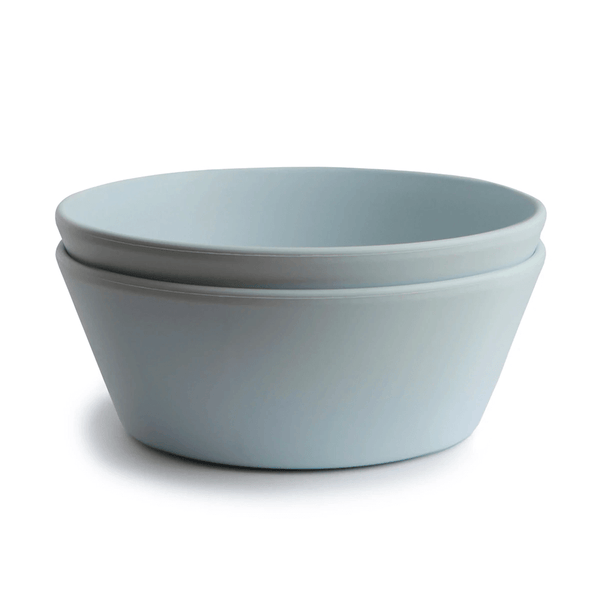 Mushie Round Dinner Bowls - Powder Blue