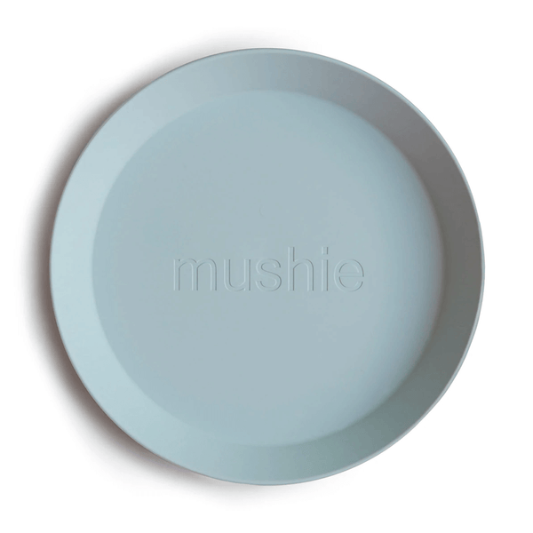 Mushie Round Dinner Plates - Powder Blue