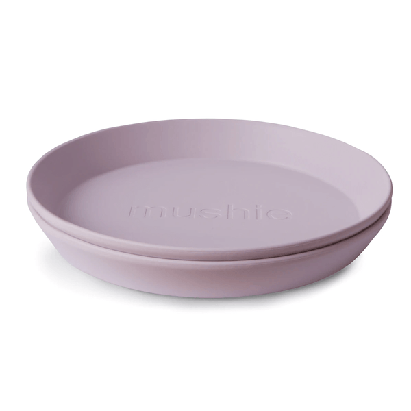 Mushie Round Dinner Plates - Soft Lilac