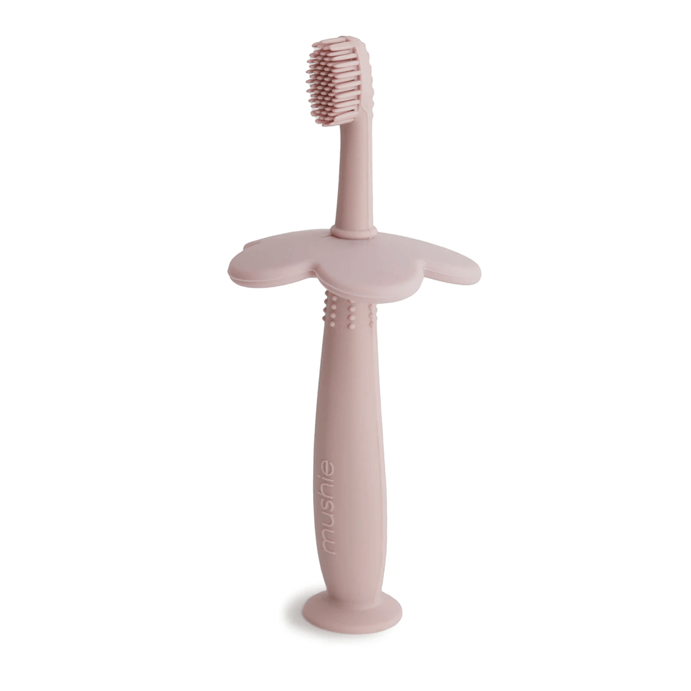 Mushie Training Toothbrush Flower - Blush