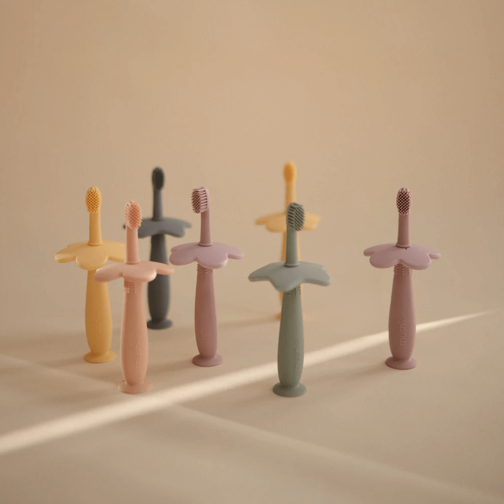 Mushie Training Toothbrush Star - Cambridge Blue