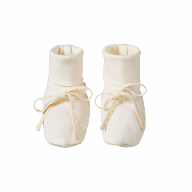 Nature Baby Cotton Booties - Natural
