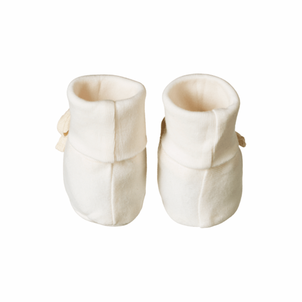 Nature Baby Cotton Booties - Natural