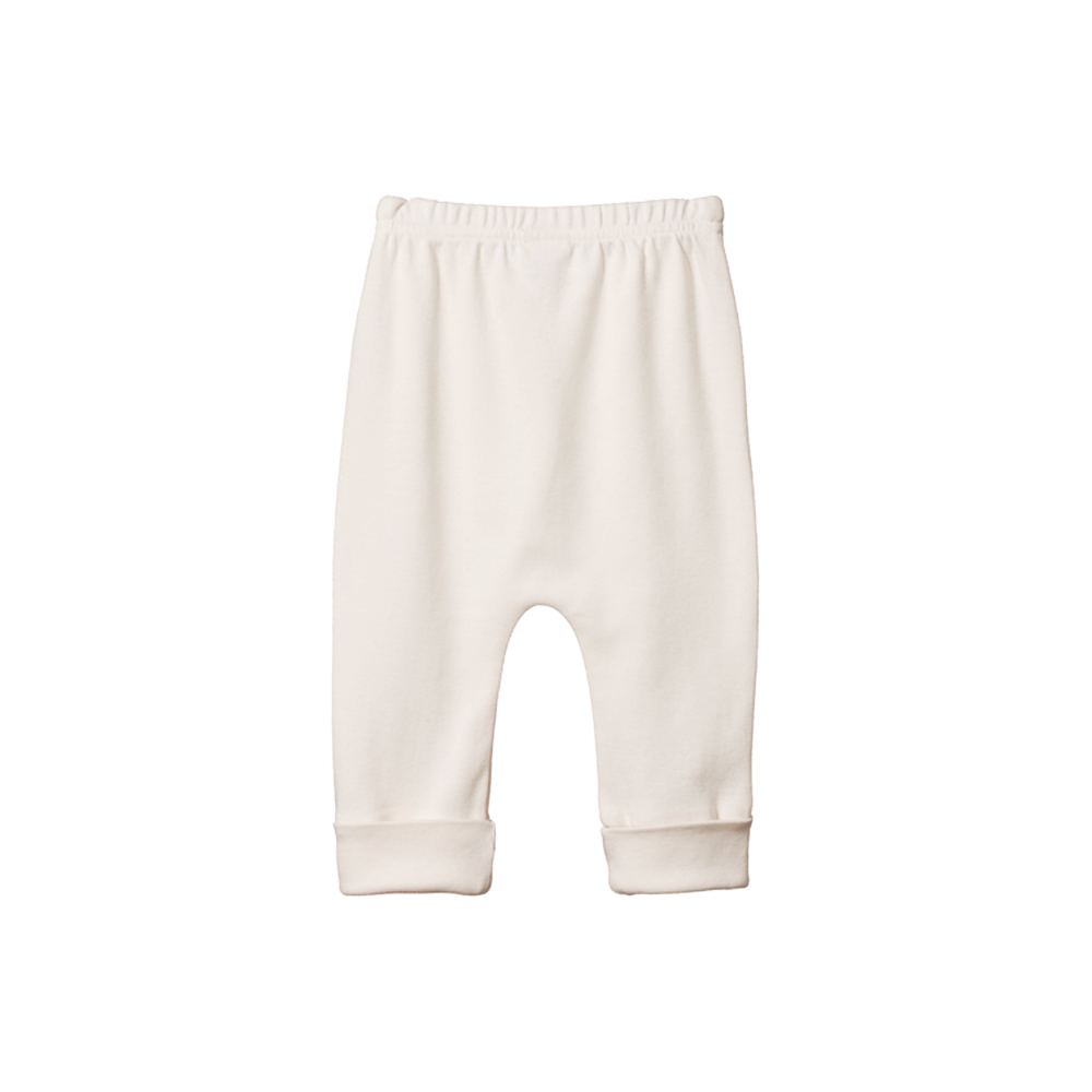 Nature Baby Cotton Drawstring Pants - Natural