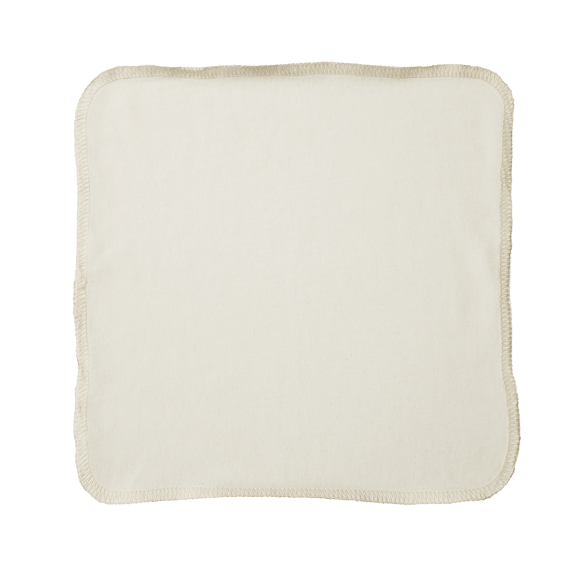 Nature Baby Jersey Face Cloths - Natural/Grey Marl Stripe