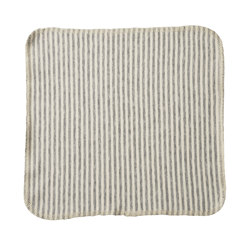 Nature Baby Jersey Face Cloths - Natural/Grey Marl Stripe