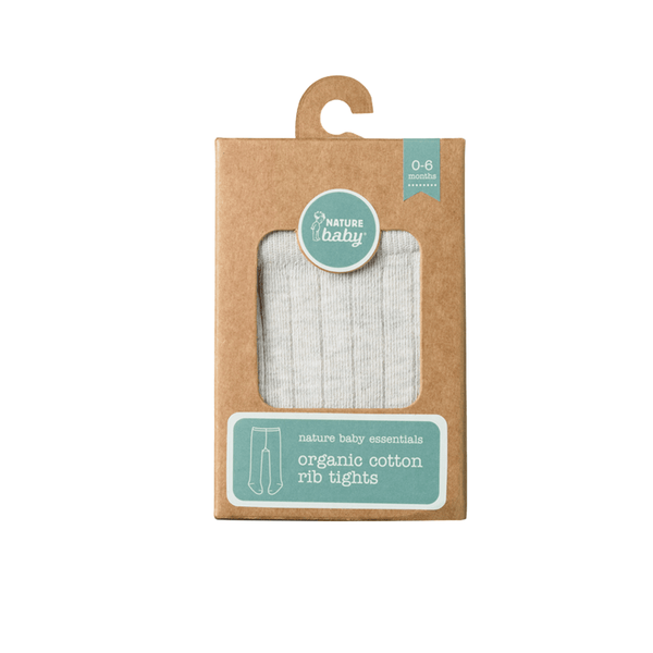 Nature Baby Cotton Tights - Light Grey Marl
