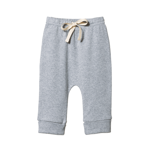 Nature Baby Cotton Drawstring Pants - Grey Marl