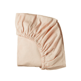 Nature Baby Fitted Sheet Jersey - Rose Dust Pinstripe