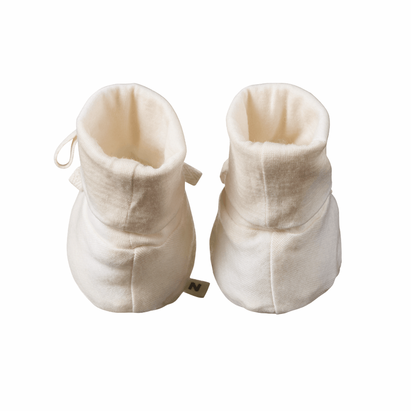 Nature Baby Merino Booties - Natural