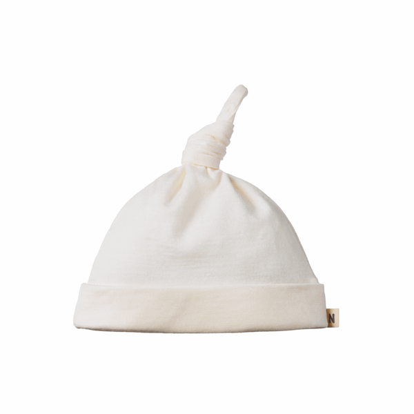 Nature Baby Merino Knotted Beanie - Natural