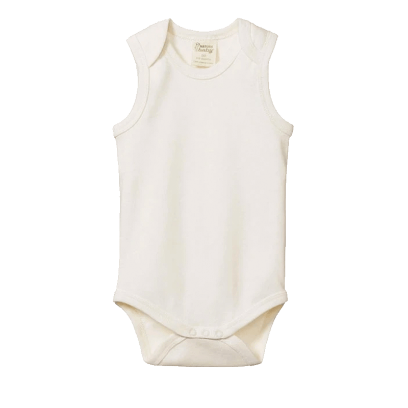 Nature Baby Merino Singlet Bodysuit - Natural