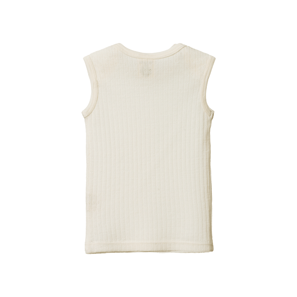 Nature Baby Merino Pointelle Singlet - Natural