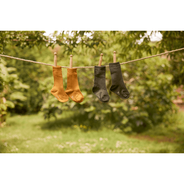 Nature Baby Cotton Rib Socks - Thyme