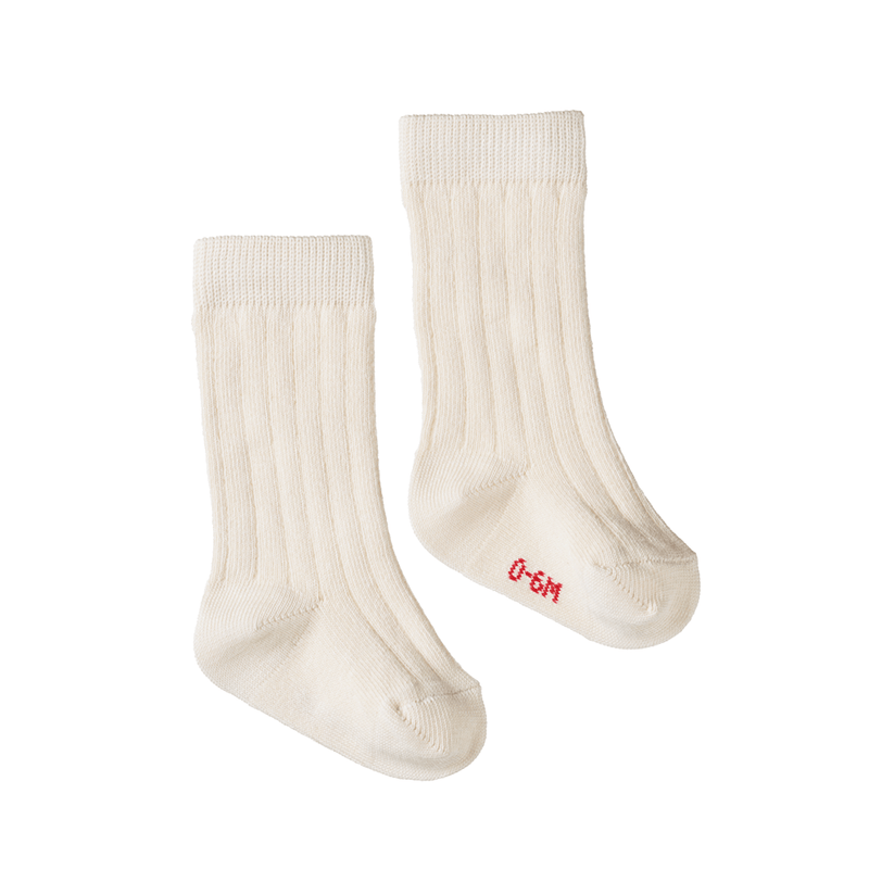 Nature Baby Cotton Rib Socks - Natural